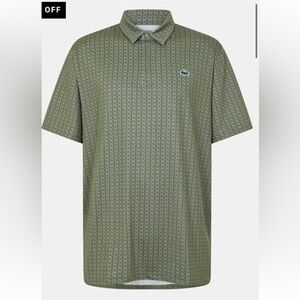 Lacoste Olive Green All-Over Pattern